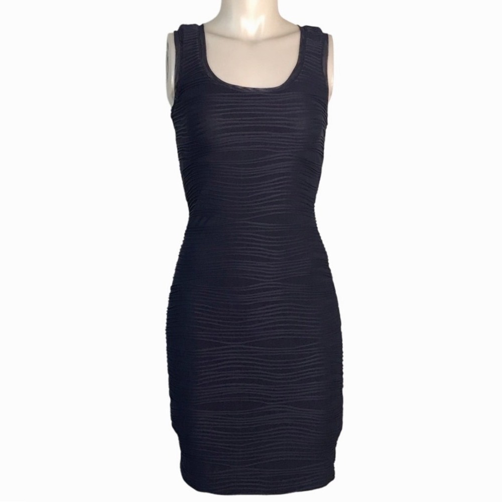 PHILOSOPHY NAVY BLUE RIBBED TANK‎ BODY CON DRESS